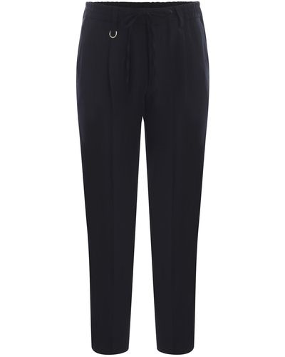 Paolo Pecora Trousers Made Of Fresh Wool - Blue