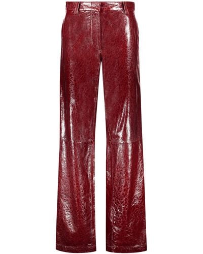 Missoni Leather Trousers - Red