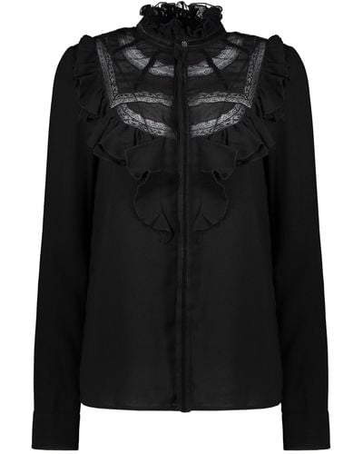 DSquared² Embroidered Cotton Blouse - Black