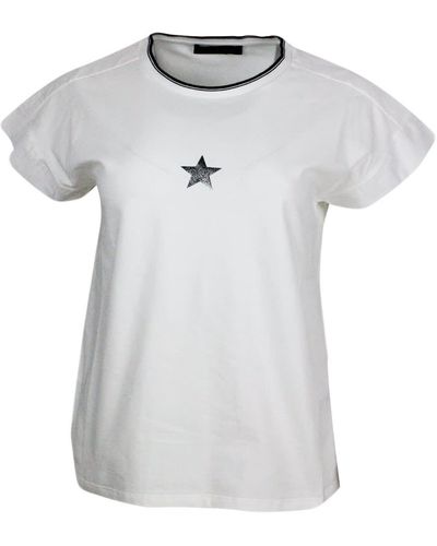 Lorena Antoniazzi Short-Sleeved Crew-Neck T-Shirt - White