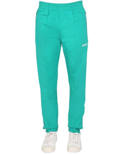 MOUTY Logo Embroidery Jogging Pants - Green