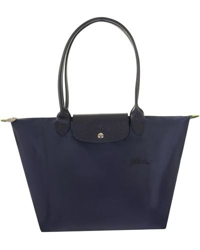 Longchamp Le Pliage Green - Shoulder Bag L - Blue