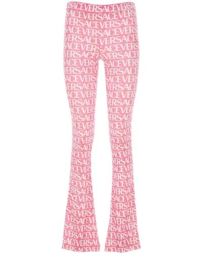 Versace Printed Velvet Pant - Pink