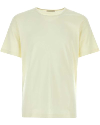 Lemaire Cream Cotton T-Shirt - White