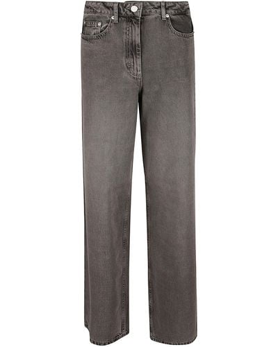 REMAIN Birger Christensen Drapy Denim Jeans - Gray