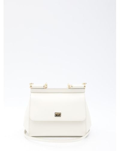 Dolce & Gabbana Medium Sicily Handbag - White