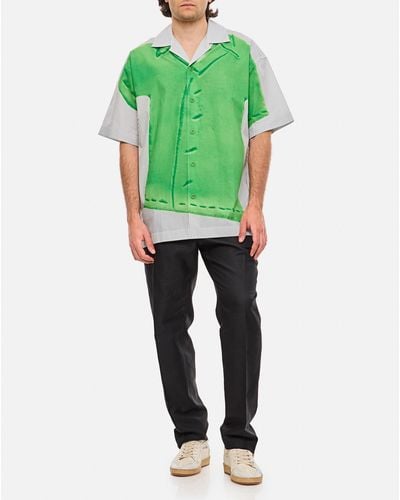 JW Anderson Jw Anderson X Clay Trompe Loeil Print Short Sleeve Shirt - Green