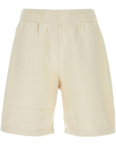 Burberry Ivory Cotton Bermuda Shorts - Natural