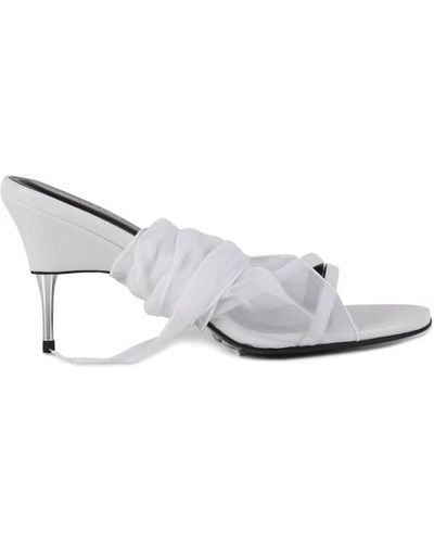 Peter Do Sandals With Tulle Insert - White