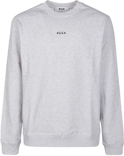 MSGM Round Neck Sweatshirt - Gray