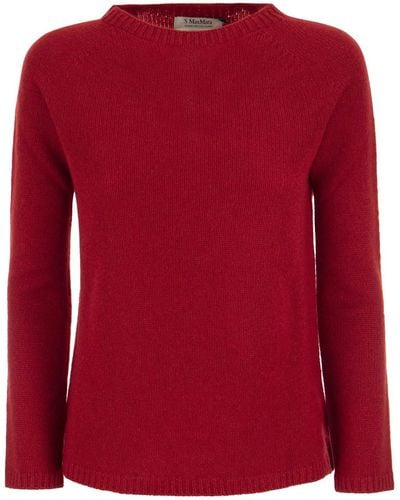 Max Mara Crewneck Knitted Sweater - Red