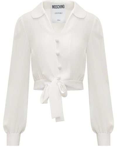 Moschino Cropped Shirt - White