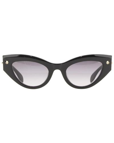 Alexander McQueen Cat-Eye Sunglasses Spike Studs - White