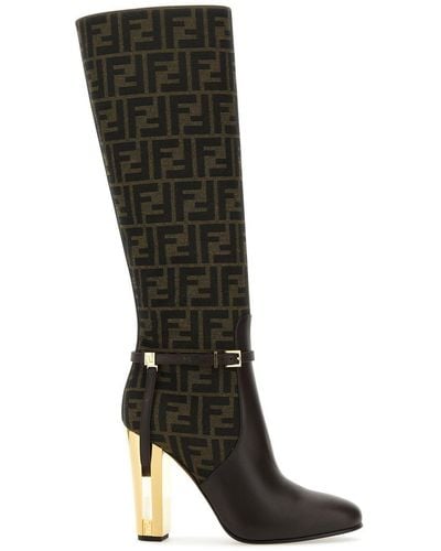 Fendi Delfina High Heeled Boots - Black