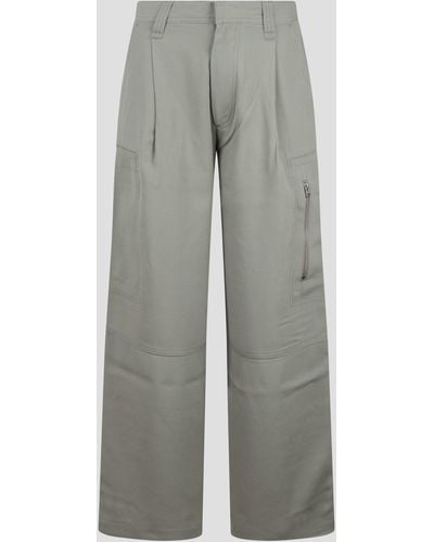 Ami Paris Crepe Cargo Trousers - Grey