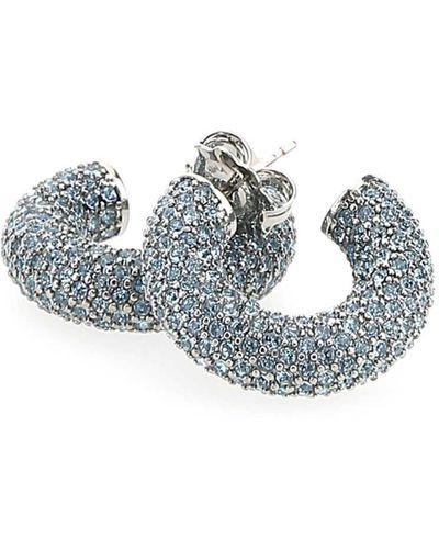 AMINA MUADDI Embellished Metal Cameron Earrings - Blue