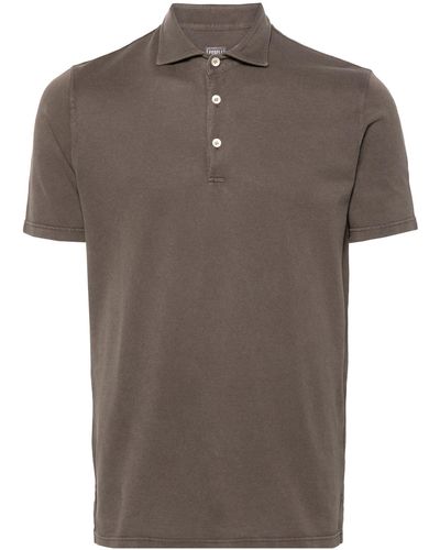 Fedeli Cotton Polo Shirt - Brown