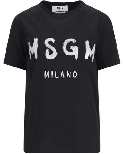 MSGM Logo T-Shirt - Black