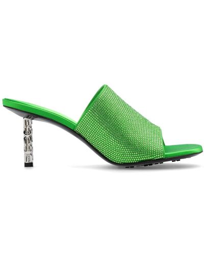 Givenchy G Cube Embellished Mules - Green