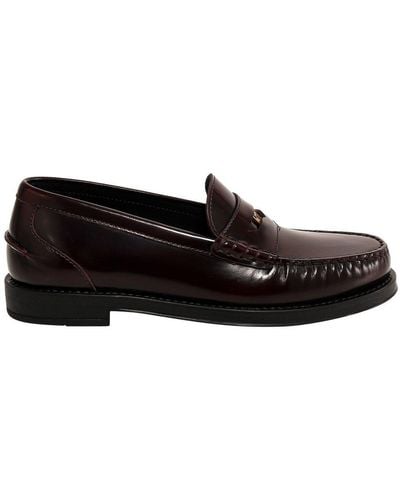 Tod's Logo Penny Loafers - Black
