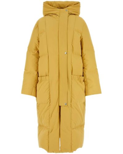 Jil Sander Mustard Polyester Down Jacket - Yellow