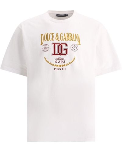 Dolce & Gabbana Dg Log Print Interlock Tee - White
