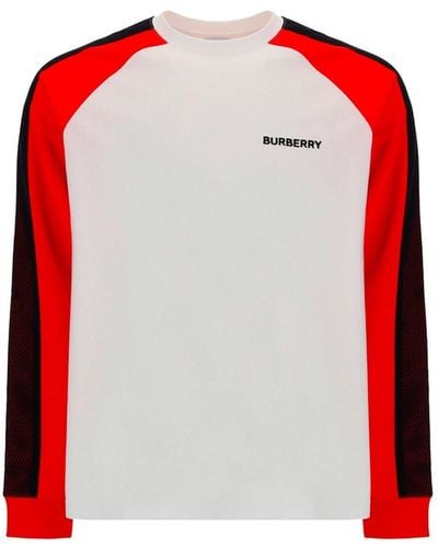 Burberry Logo Long Sleeved T-shirt - Red