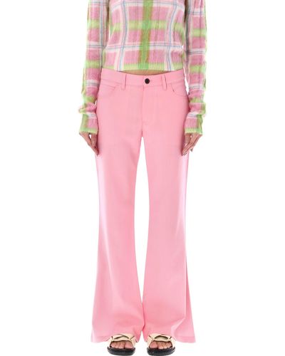 Marni Cool Wool Trousers - Pink