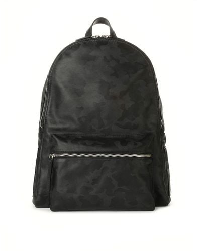 Orciani Skyline Leather Backpack - Black