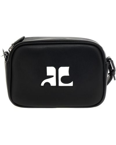 Courreges Reedition Camera Bag Crossbody Bags - Black