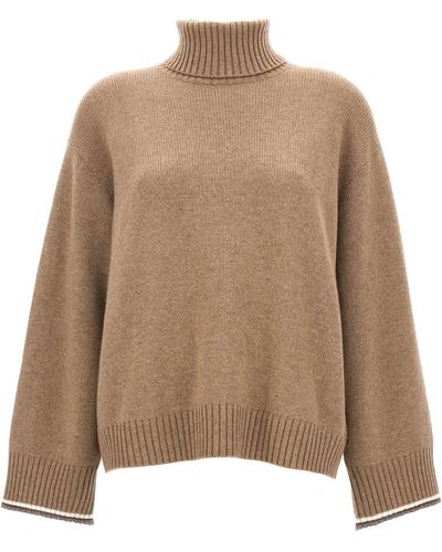 Brunello Cucinelli Monile Profiles Sweater Sweater, Cardigans - Natural
