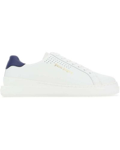 Palm Angels Palm Two Logo Printed Sneakers - White
