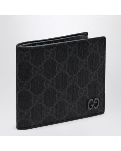 Gucci Gg Supreme\/ Fabric Wallet - Black
