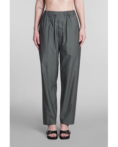 Lemaire Pants In Green Cotton - Gray