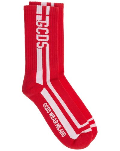 Gcds Low Socks Logo Round - Red