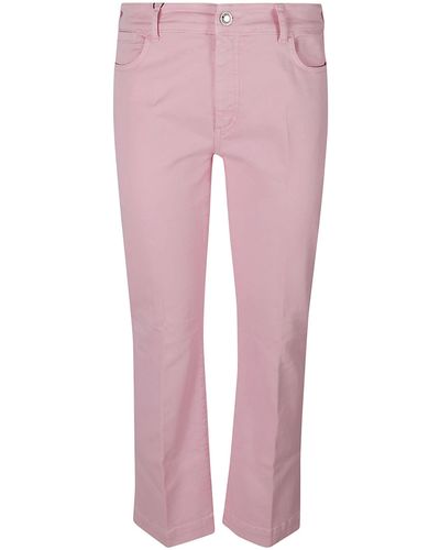 Sportmax Nilly Button Detailed Straight Leg Jeans - Pink
