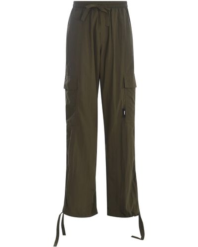 MSGM Trousers Made Of Nylon - Green
