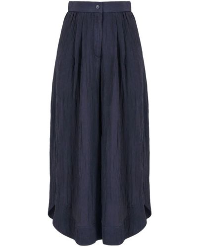 Emporio Armani Wide Leg Pants - Blue