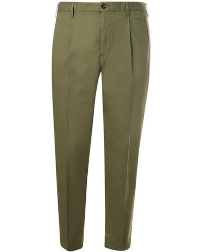 Incotex Pants With Pleats - Green