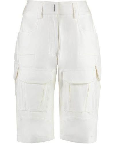 Givenchy Cotton Cargo Bermuda Shorts - White