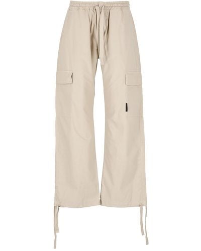MSGM Trousers Beige - Natural