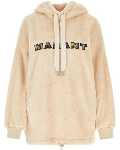 Isabel Marant Cream Eco Fur Oversize Martia Sweater - Natural