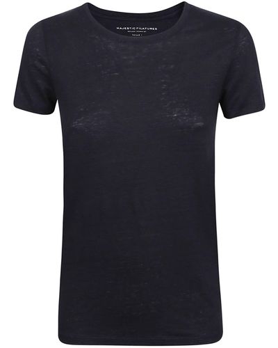 Majestic Filatures Majestic T-Shirts And Polos - Black