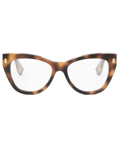 Fendi Cat-Eye Frame Glasses - Brown