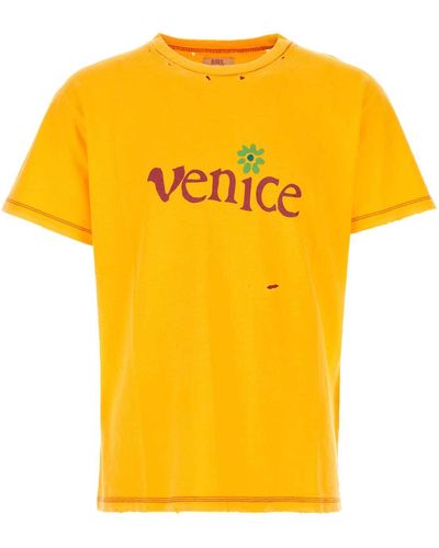 ERL Cotton Blend T-Shirt - Yellow