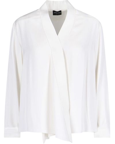 Giorgio Armani Silk Shirt - White