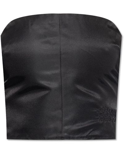MM6 by Maison Martin Margiela Top With Denuded Shoulders - Black