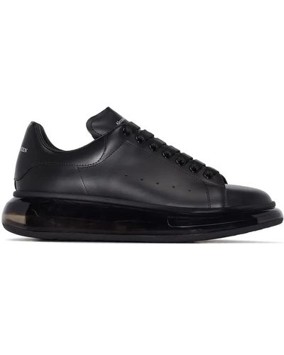Alexander McQueen Oversized Trainers With Transparent Sole - Black