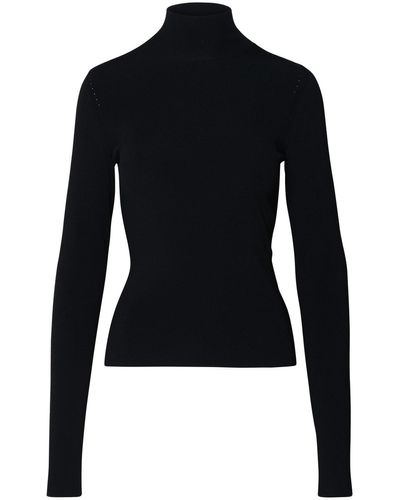 Off-White c/o Virgil Abloh Logo Band Black Viscose Blend Sweater