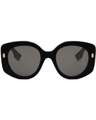 Fendi Round Frame Sunglasses - Black